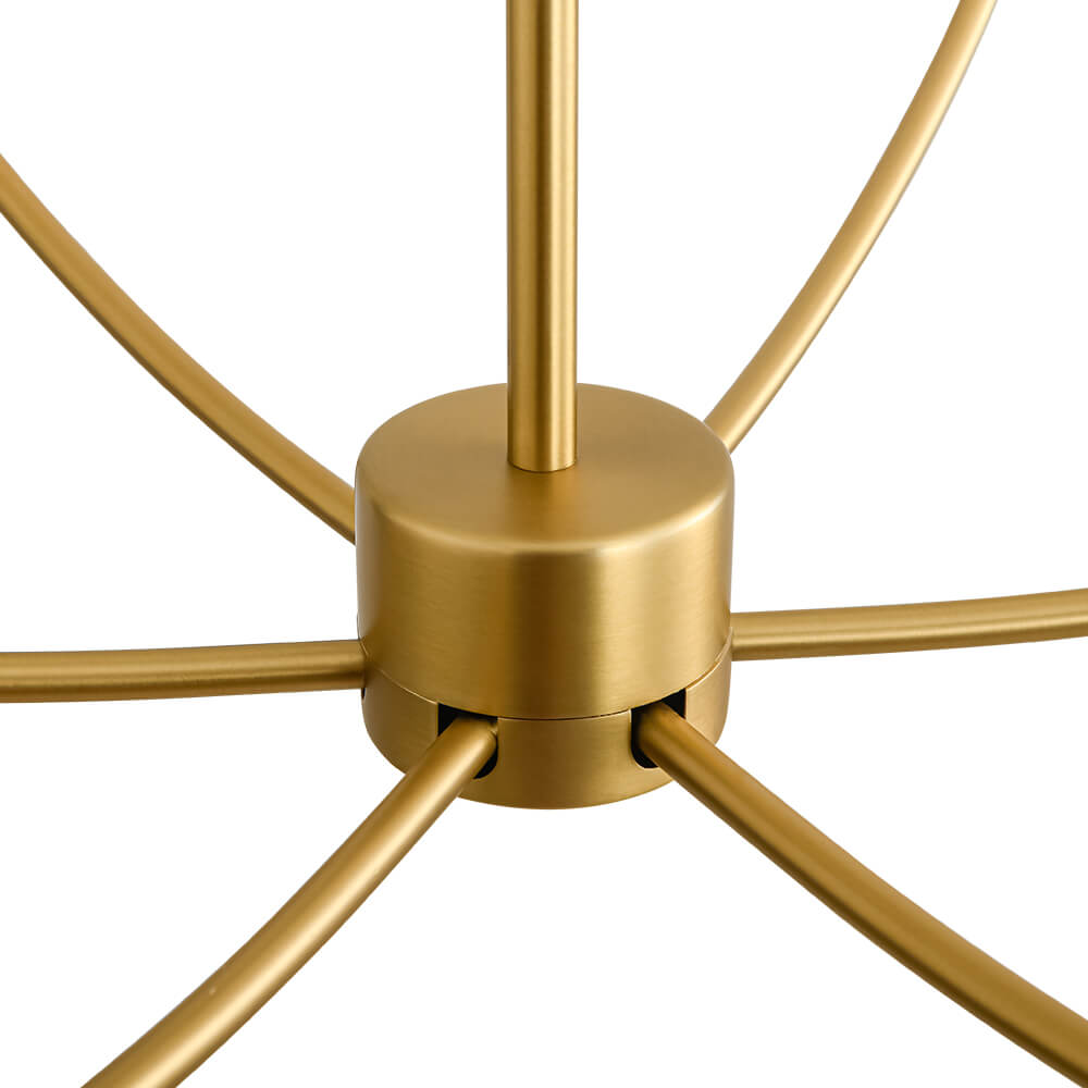 Mid - Century 9 - Light Candle Branch Chandelier - LightfixturesUAE
