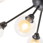Mid - Century 9 - Light Glass Globe Sputnik Semi Flush Mount Ceiling Light - LightfixturesUAE