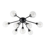 Mid - Century 9 - Light Glass Globe Sputnik Semi Flush Mount Ceiling Light - LightfixturesUAE