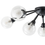 Mid - Century 9 - Light Glass Globe Sputnik Semi Flush Mount Ceiling Light - LightfixturesUAE