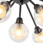 Mid - Century 9 - Light Glass Globe Sputnik Semi Flush Mount Ceiling Light - LightfixturesUAE