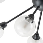 Mid - Century 9 - Light Glass Globe Sputnik Semi Flush Mount Ceiling Light - LightfixturesUAE
