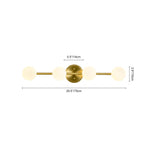 Mid - century Milky Glass Globe Linear Vanity Wall Sconce - LightfixturesUAE