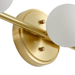 Mid - century Milky Glass Globe Linear Vanity Wall Sconce - LightfixturesUAE