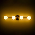Mid - century Milky Glass Globe Linear Vanity Wall Sconce - LightfixturesUAE
