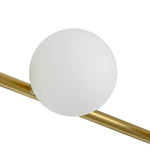 Mid - century Milky Glass Globe Linear Vanity Wall Sconce - LightfixturesUAE