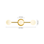 Mid - century Milky Glass Globe Linear Vanity Wall Sconce - LightfixturesUAE