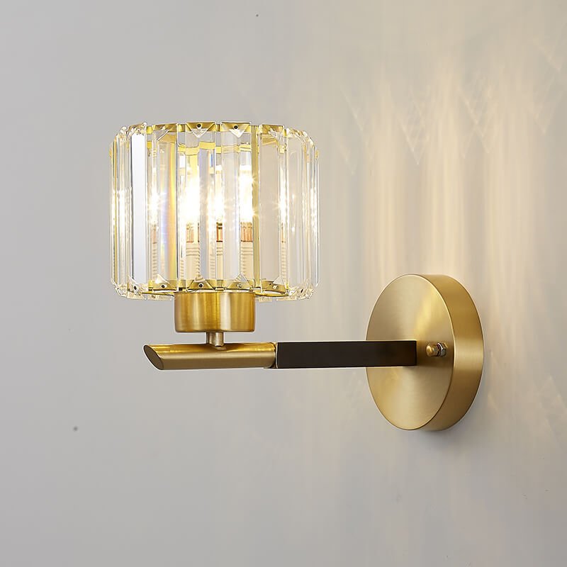 Mid - Century Modern 1 - Light Crystal Wall Sconce - LightfixturesUAE