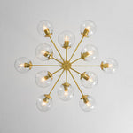 Mid - Century Modern 12 - Light 2 - Tiered Sputnik Glass Globe Chandelier - LightfixturesUAE