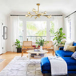 Mid - Century Modern 12 - Light Sputnik Crystal Chandelier - LightfixturesUAE