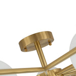 Mid - century Modern 15 - Light Sputnik Branching Glass Globe Semi Flush Mount - LightfixturesUAE