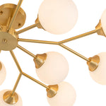 Mid - century Modern 15 - Light Sputnik Branching Glass Globe Semi Flush Mount - LightfixturesUAE