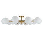 Mid - century Modern 15 - Light Sputnik Branching Glass Globe Semi Flush Mount - LightfixturesUAE