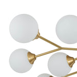 Mid - century Modern 15 - Light Sputnik Branching Glass Globe Semi Flush Mount - LightfixturesUAE