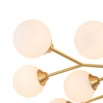 Mid - century Modern 15 - Light Sputnik Branching Glass Globe Semi Flush Mount - LightfixturesUAE
