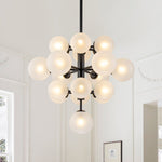 Mid Century Modern 19 - Light Cluster Glass Globe Chandelier - LightfixturesUAE