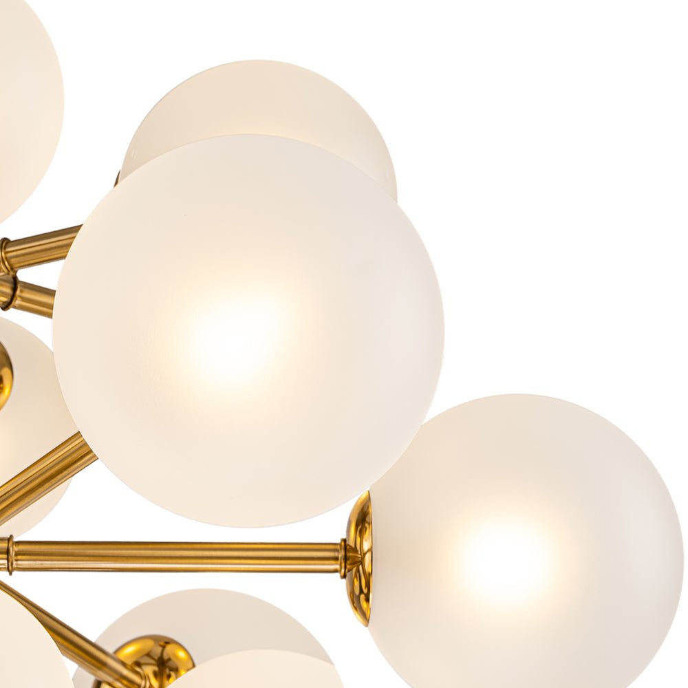 Mid Century Modern 19 - Light Cluster Glass Globe Chandelier - LightfixturesUAE
