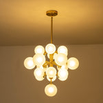 Mid Century Modern 19 - Light Cluster Glass Globe Chandelier - LightfixturesUAE