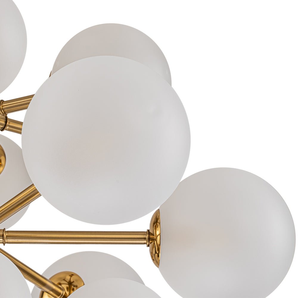 Mid Century Modern 19 - Light Cluster Glass Globe Chandelier - LightfixturesUAE