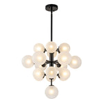 Mid Century Modern 19 - Light Cluster Glass Globe Chandelier - LightfixturesUAE