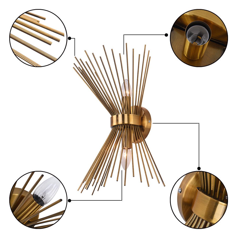Mid Century Modern 2 - Light Sunburst Wall Sconce - LightfixturesUAE