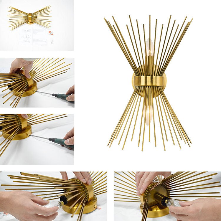 Mid Century Modern 2 - Light Sunburst Wall Sconce - LightfixturesUAE