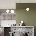 Mid - Century Modern 3 Light Linear Brass Ceiling Light - LightfixturesUAE