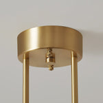 Mid - Century Modern 3 Light Linear Brass Ceiling Light - LightfixturesUAE