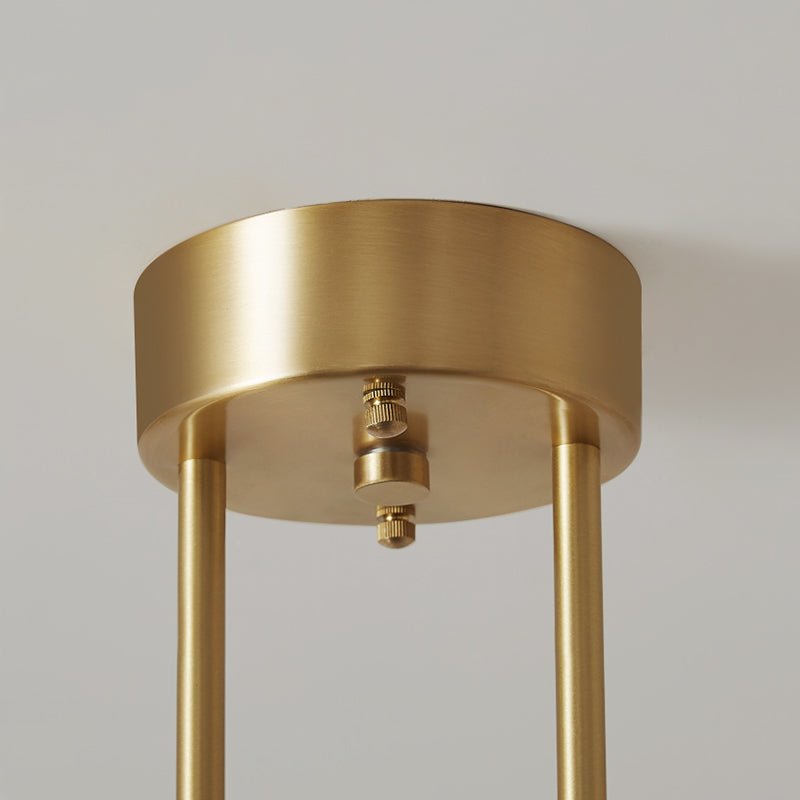 Mid - Century Modern 3 Light Linear Brass Ceiling Light - LightfixturesUAE