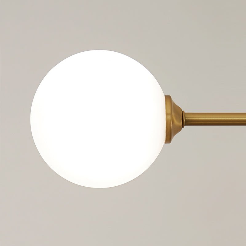 Mid - Century Modern 3 Light Linear Brass Ceiling Light - LightfixturesUAE