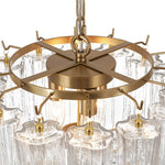 Mid - century Modern 3 - Tier Tube Glass Chandelier - LightfixturesUAE