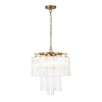 Mid - century Modern 3 - Tier Tube Glass Chandelier - LightfixturesUAE