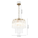 Mid - century Modern 3 - Tier Tube Glass Chandelier - LightfixturesUAE