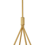 Mid - Century Modern 4 - Light Conical Fabric Shades Iron Chandelier - LightfixturesUAE