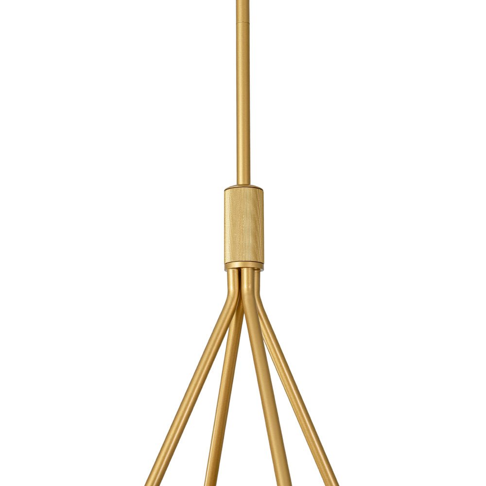 Mid - Century Modern 4 - Light Conical Fabric Shades Iron Chandelier - LightfixturesUAE