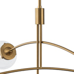 Mid - Century Modern 5 - Light Curved Arm Glass Globe Chandelier - LightfixturesUAE