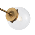 Mid - Century Modern 5 - Light Curved Arm Glass Globe Chandelier - LightfixturesUAE