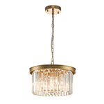 Mid - Century Modern 5 - Light Drum Crystal Chandelier - LightfixturesUAE