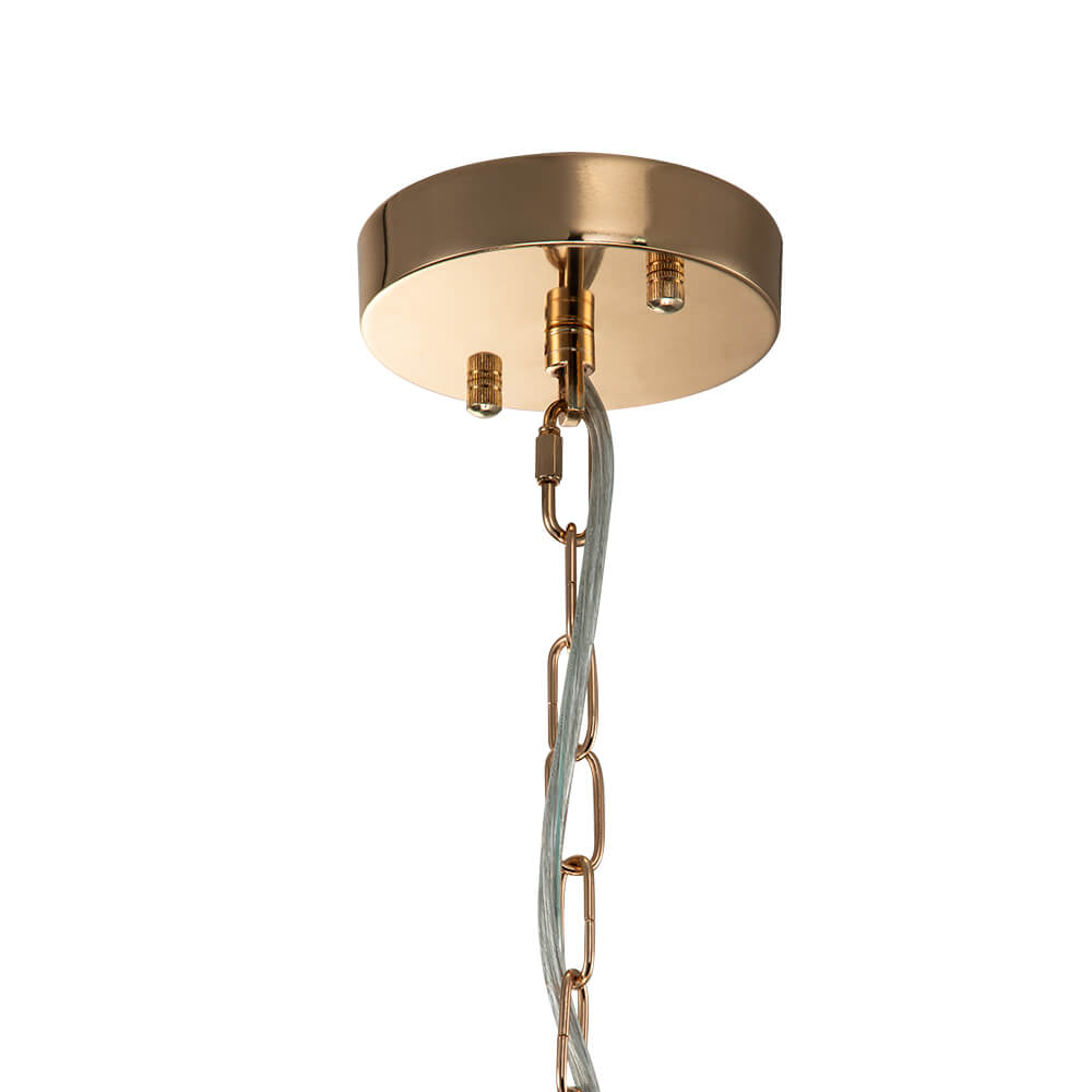 Mid - Century Modern 5 - Light Drum Crystal Chandelier - LightfixturesUAE