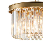 Mid - Century Modern 5 - Light Drum Crystal Chandelier - LightfixturesUAE