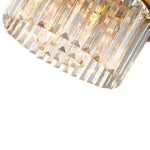 Mid - Century Modern 5 - Light Drum Crystal Chandelier - LightfixturesUAE
