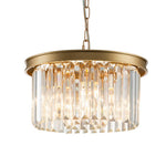 Mid - Century Modern 5 - Light Drum Crystal Chandelier - LightfixturesUAE