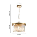 Mid - Century Modern 5 - Light Drum Crystal Chandelier - LightfixturesUAE