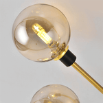 Mid - century Modern 5 - Light Globe Glass Semi Flush Ceiling Light - LightfixturesUAE