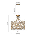 Mid - Century Modern 5 - Light Silver Bronze Crystal Chandelier - LightfixturesUAE