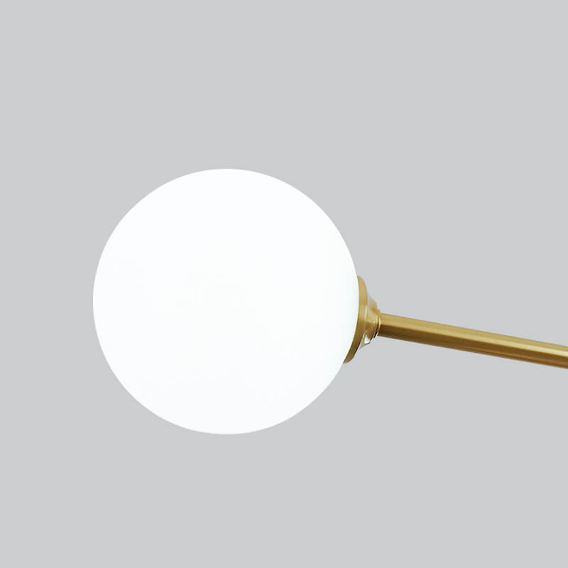Mid Century Modern 6 - Light Glass Globe Ceiling Light - LightfixturesUAE