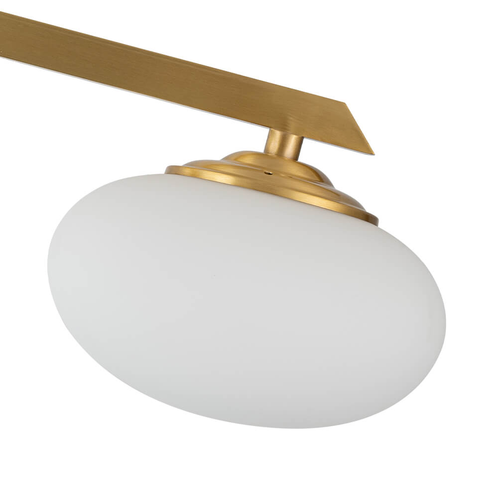Mid Century Modern 6 - Light Glass Globe Sputnik Semi - Flush Mount - LightfixturesUAE