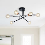 Mid - century Modern 6 - Light Metal Radial Sputnik Ceiling Light - LightfixturesUAE
