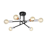 Mid - century Modern 6 - Light Metal Radial Sputnik Ceiling Light - LightfixturesUAE