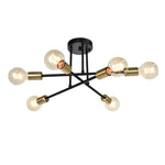 Mid - century Modern 6 - Light Metal Radial Sputnik Ceiling Light - LightfixturesUAE